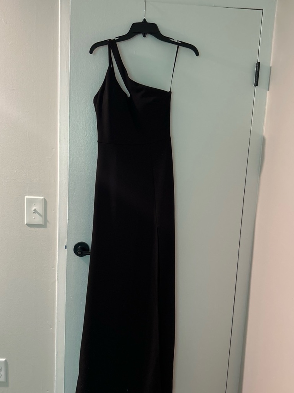 B Darlin Black One-Shoulder Formal Gown